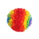 Maxbell Fan Wig Multicolor Colorful Clown Afro Wig for Adults Kids Halloween