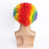 Maxbell Fan Wig Multicolor Colorful Clown Afro Wig for Adults Kids Halloween