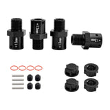 Maxbell 4 Pieces 1/8 1/7 RC Car Coupling DIY Accessory Replacement for Crawler Model black