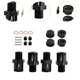 Maxbell 4 Pieces 1/8 1/7 RC Car Coupling DIY Accessory Replacement for Crawler Model black