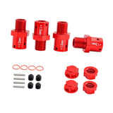 Maxbell 4 Pieces 1/8 1/7 RC Car Coupling DIY Accessory Replacement for Crawler Model red