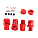 Maxbell 4 Pieces 1/8 1/7 RC Car Coupling DIY Accessory Replacement for Crawler Model red