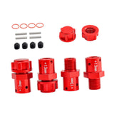 Maxbell 4 Pieces 1/8 1/7 RC Car Coupling DIY Accessory Replacement for Crawler Model red
