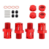 Maxbell 4 Pieces 1/8 1/7 RC Car Coupling DIY Accessory Replacement for Crawler Model red
