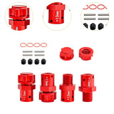 Maxbell 4 Pieces 1/8 1/7 RC Car Coupling DIY Accessory Replacement for Crawler Model red