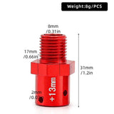 Maxbell 4 Pieces 1/8 1/7 RC Car Coupling DIY Accessory Replacement for Crawler Model red