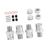 Maxbell 4 Pieces 1/8 1/7 RC Car Coupling DIY Accessory Replacement for Crawler Model silver