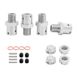Maxbell 4 Pieces 1/8 1/7 RC Car Coupling DIY Accessory Replacement for Crawler Model silver