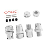 Maxbell 4 Pieces 1/8 1/7 RC Car Coupling DIY Accessory Replacement for Crawler Model silver