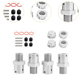 Maxbell 4 Pieces 1/8 1/7 RC Car Coupling DIY Accessory Replacement for Crawler Model silver