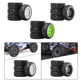 Maxbell 4 Pieces RC Car Wheels and Tires Replacement Part for 1/8 RC Off Road Trucks White