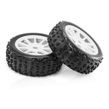 Maxbell 4 Pieces RC Car Wheels and Tires Replacement Part for 1/8 RC Off Road Trucks White