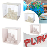 Maxbell Showcase Stackable Dustproof Figures Display Stand Storage Case Display Case beige