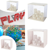 Maxbell Showcase Stackable Dustproof Figures Display Stand Storage Case Display Case beige