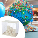 Maxbell Showcase Stackable Dustproof Figures Display Stand Storage Case Display Case beige