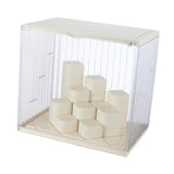 Maxbell Showcase Stackable Dustproof Figures Display Stand Storage Case Display Case beige
