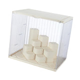 Maxbell Showcase Stackable Dustproof Figures Display Stand Storage Case Display Case beige