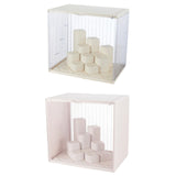 Maxbell Showcase Stackable Dustproof Figures Display Stand Storage Case Display Case beige