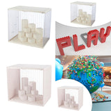 Maxbell Showcase Stackable Dustproof Figures Display Stand Storage Case Display Case beige