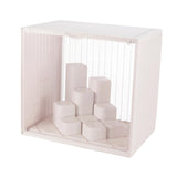 Maxbell Showcase Stackable Dustproof Figures Display Stand Storage Case Display Case white