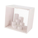 Maxbell Showcase Stackable Dustproof Figures Display Stand Storage Case Display Case white