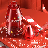 Maxbell Drinking Tumbler Cup 500ml Christmas Straw Cup for Tea Cold Water Girls Boys Red