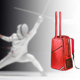 Maxbell Fencing Bag Versatile Nylon Cloth Handbag for Enthusiast Adults Professional red
