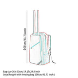 Maxbell Fencing Bag Versatile Nylon Cloth Handbag for Enthusiast Adults Professional blue