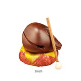 Maxbell Wood Fish Drum Traditional Compact Wooden Fish Balsam for SPA Office Counter 3inch