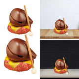Maxbell Wood Fish Drum Traditional Compact Wooden Fish Balsam for SPA Office Counter 3inch