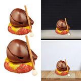 Maxbell Wood Fish Drum Traditional Compact Wooden Fish Balsam for SPA Office Counter 3inch