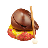 Maxbell Wood Fish Drum Traditional Compact Wooden Fish Balsam for SPA Office Counter 3inch