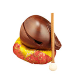 Maxbell Wood Fish Drum Traditional Compact Wooden Fish Balsam for SPA Office Counter 5inch