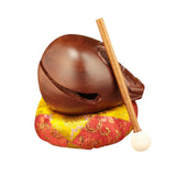 Maxbell Wood Fish Drum Traditional Compact Wooden Fish Balsam for SPA Office Counter 5inch