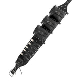 Maxbell Medieval Waist Belt Faux Leather Renaissance Accessories for Carnivals Party Black