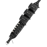 Maxbell Medieval Waist Belt Faux Leather Renaissance Accessories for Carnivals Party Black