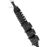 Maxbell Medieval Waist Belt Faux Leather Renaissance Accessories for Carnivals Party Black