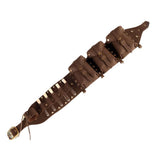 Maxbell Medieval Waist Belt Faux Leather Renaissance Accessories for Carnivals Party Brown