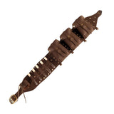 Maxbell Medieval Waist Belt Faux Leather Renaissance Accessories for Carnivals Party Brown