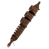 Maxbell Medieval Waist Belt Faux Leather Renaissance Accessories for Carnivals Party Brown