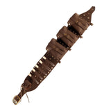 Maxbell Medieval Waist Belt Faux Leather Renaissance Accessories for Carnivals Party Brown
