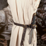 Maxbell Medieval Waist Belt Faux Leather Renaissance Accessories for Carnivals Party Brown