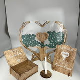 Maxbell Wedding Message Box Wooden Unique Guestbook Set for Easter Memories Birthday