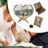 Maxbell Wedding Message Box Wooden Unique Guestbook Set for Easter Memories Birthday