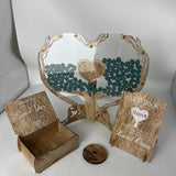 Maxbell Wedding Message Box Wooden Unique Guestbook Set for Easter Memories Birthday