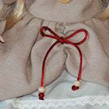 Maxbell Ceramic Doll in Dress Elegant Miniature Ceramic Figure for Girls Kids Friend gray