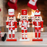 Maxbell 3Pcs Nutcracker Figurine Christmas Decor for Christmas Party Favors Birthday