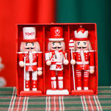 Maxbell 3Pcs Nutcracker Figurine Christmas Decor for Christmas Party Favors Birthday