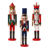 Maxbell 3 Pieces Wooden Christmas Nutcracker Crafts for Xmas Gift Fireplace Tabletop