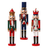 Maxbell 3 Pieces Wooden Christmas Nutcracker Crafts for Xmas Gift Fireplace Tabletop
